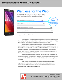 Browsing Web Sites with the Asus Zenfone 2