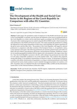 The Development of the Health and Social Care Sector in the Regions of the Czech Republic in Comparison with Other EU Countries