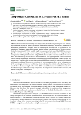 Temperature Compensation Circuit for ISFET Sensor