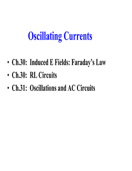 Oscillating Currents