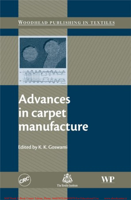 Advances in Carpet Manufacture