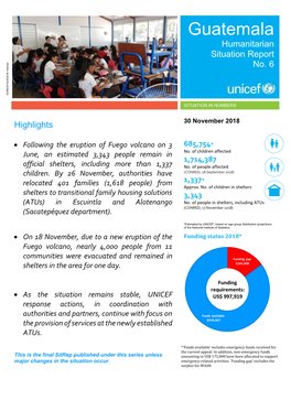 Guatemala Humanitarian Situation Report