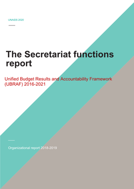 2018-2019 UNAIDS Secretariat Functions Report
