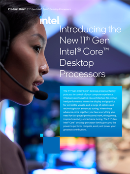 Introducing the New 11Th Gen Intel® Core™ Desktop Processors