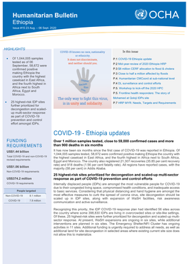 Ethiopia Updates Humanitarian Bulletin