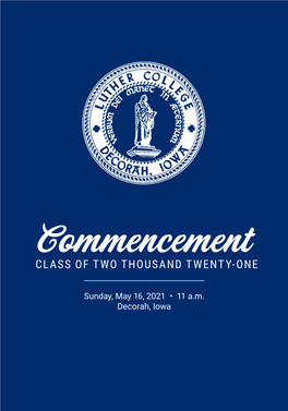 Commencement 2021 Program