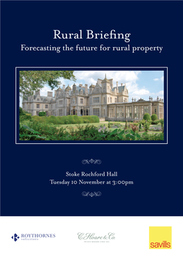 Seminar Stoke Rochford Hall Invite