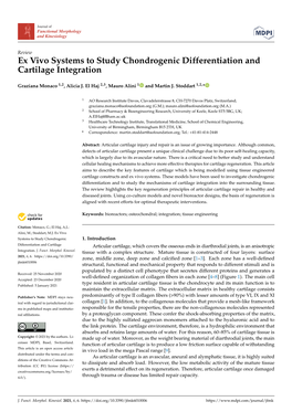 Ex Vivo Systems to Study Chondrogenic Differentiation and Cartilage Integration