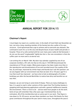 Annual Report for 2014/15