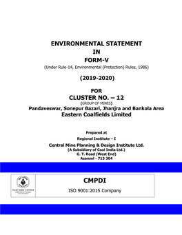 Environmental Statement in Form-V Cluster No. – 12