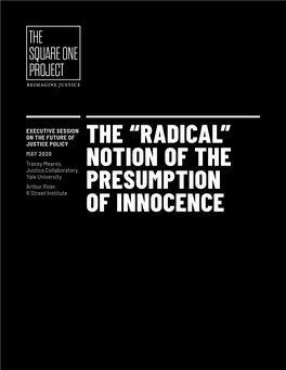 The “Radical” Notion of the Presumption of Innocence
