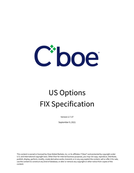 US Options FIX Specification