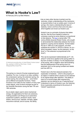 What Is Hooke's Law? 16 February 2015, by Matt Williams