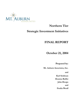 Northern Tier Strategic Initiatives