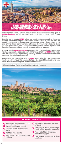 San Gimignano, Siena, Monteriggioni & Chianti