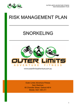 Risk Management Plan Snorkeling