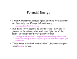 Potential Energy