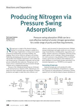 Producing Nitrogen Via Pressure Swing Adsorption