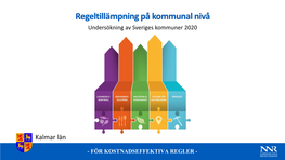 Regeltillämpning På Kommunal Nivå Undersökning Av Sveriges Kommuner 2020