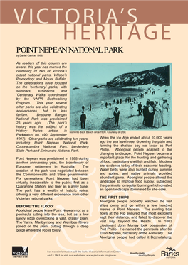 Point Nepean Heritage Note