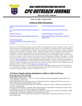 USAF Counterproliferation Center CPC Outreach Journal #560