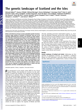 The Genetic Landscape of Scotland and the Isles