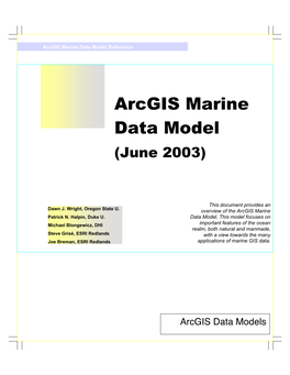 Arcgis Marine Data Model Reference