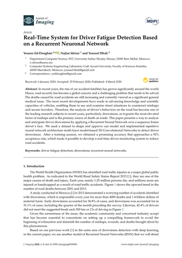 Real-Time System for Driver Fatigue Detection Based on a Recurrent Neuronal Network