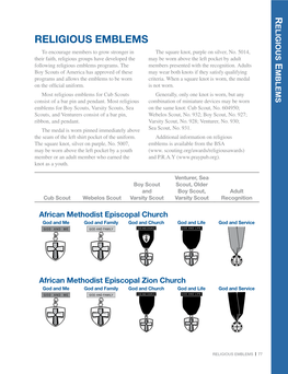 RELIGIOUS EMBLEMS to Encourage Members to Grow Stronger in the Square Knot, Purple on Silver, No