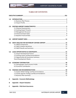 Table of Contents