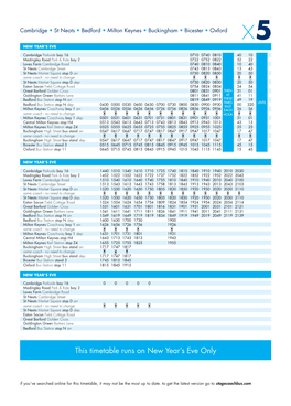 This Timetable Runs on New Year's Eve Only