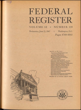 Federal Register Volume 32 • Number 119