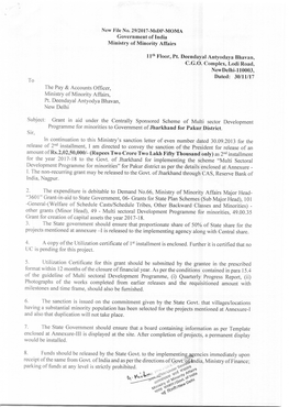 New File No. 29/2017-Msdp-MOMA Government of India Ministry of Minority Affairs