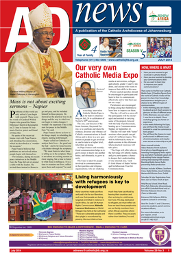 A Publication of the Catholic Archdiocese of Johannesburg Youth News