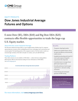 Dow Jones Industrial Average Futures and Options