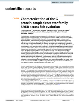 Characterization of the G Protein-Coupled Receptor Family