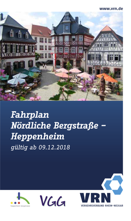 Heppenheim Gültig Ab 09.12.2018 Liniennetzplan Nördliche Bergstraße – Heppenheim
