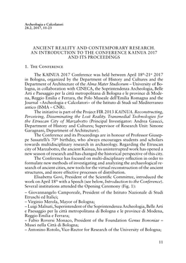 Archeologia E Calcolatori 28.2, 2017, 11-23