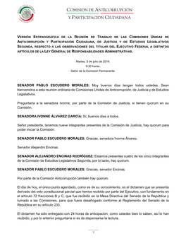 Comisión De Anticorrupción Y Participación Ciudadana