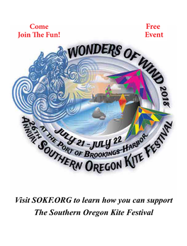 Visit SOKF.ORG to Learn How You Can Support the Southern Oregon Kite