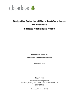 Derbyshire Dales Local Plan Post