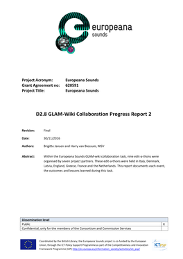 D2.8 GLAM-Wiki Collaboration Progress Report 2