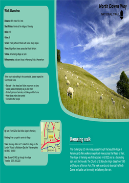 Kemsing Walk 8 Also Use Ordnance Survey Map: 4 ¡ 3 9 Stile Gate View Stile ¡ ¡ Take Care Take 10 2 1 ¡ 0.5 1 0.5 ¡ 11 12 Miles Kilometres 0 N