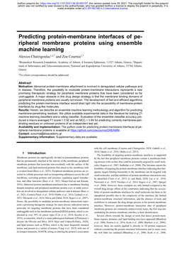 Predicting Protein-Membrane Interfaces of Peripheral Membrane