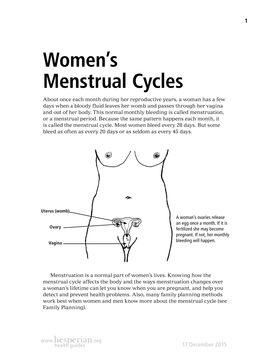 Women's Menstrual Cycles