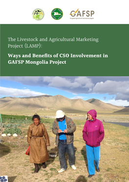 (LAMP): Ways and Benefits of CSO Involvement in GAFSP Mongolia Project I