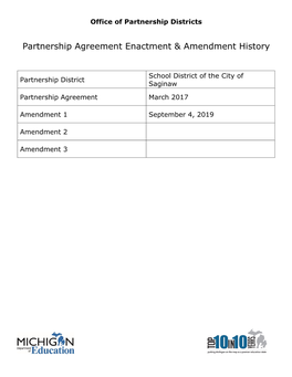 Partnership Agreement Cover Sheet