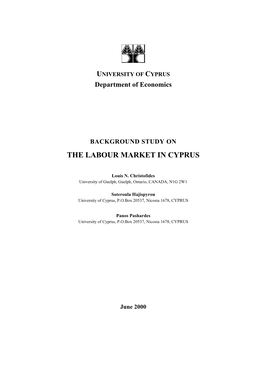 The Labour Market in Cyprus
