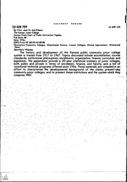 Both Public and Private in Terms of Enrollment, Finance, and Faculty, and a List of Vocational-Technical Programs Offered Since 1946