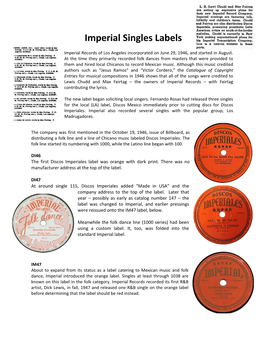 Imperial Singles Labels